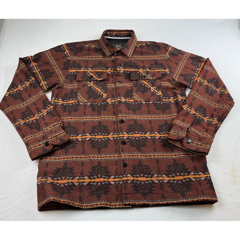Nomad Craft & Flow Aztec Western Shirt Jacket Shacket Men's L